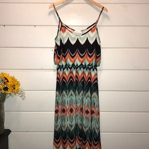 Shira P multi colored maxi dress